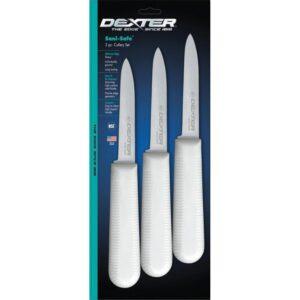 dexter russell sani safe cuchillos de pelar de 3¼ pulgadas, paquete de 3